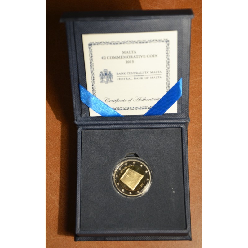 Euromince mince 2 Euro Malta 2015 - Republika 1974 (Proof)