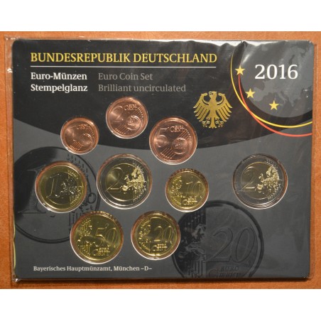 Euromince mince Nemecko 2016 \\"D\\" sada 9 euromincí (BU)