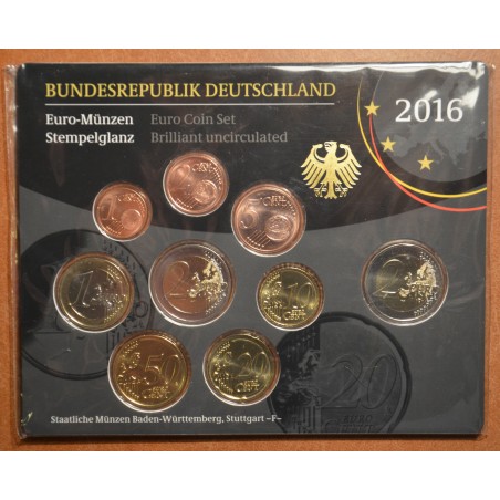 Euromince mince Nemecko 2016 \\"F\\" sada 9 euromincí (BU)