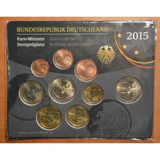 eurocoin eurocoins Germany 2015 \\"J\\" set of 9 coins (UNC)