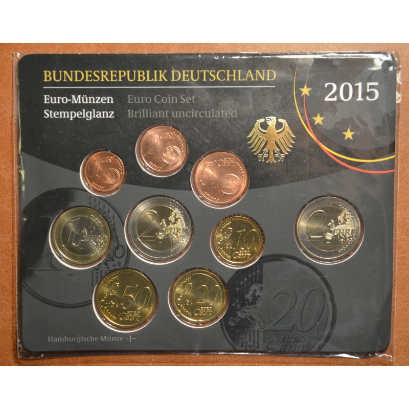 eurocoin eurocoins Germany 2015 \\"J\\" set of 9 coins (UNC)