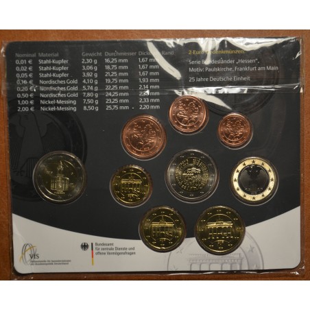 Euromince mince Nemecko 2015 \\"J\\" sada 9 mincí (UNC)