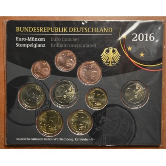 Euromince mince Nemecko 2016 \\"G\\" sada 9 euromincí (BU)