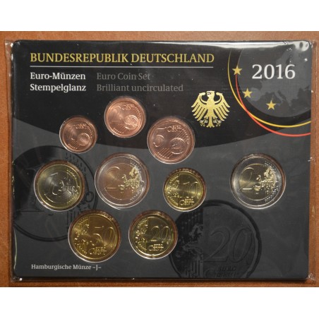 eurocoin eurocoins Germany 2016 \\"J\\" set of 9 eurocoins (BU)