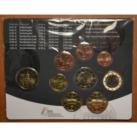eurocoin eurocoins Germany 2018 \\"G\\" set of 9 eurocoins (BU)