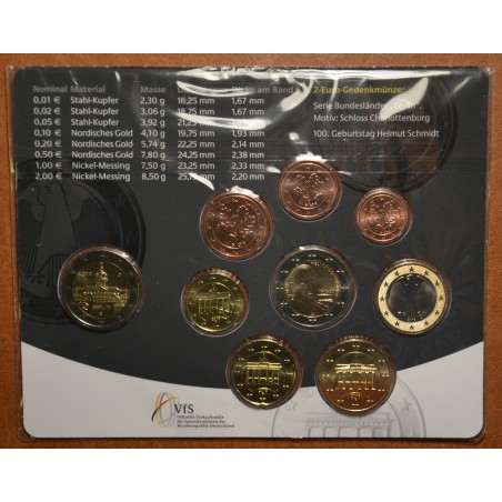 Euromince mince Nemecko 2018 \\"G\\" sada 9 euromincí (BU)