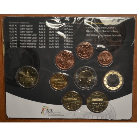 Euromince mince Nemecko 2018 \\"J\\" sada 9 euromincí (BU)