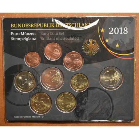eurocoin eurocoins Germany 2018 \\"J\\" set of 9 eurocoins (BU)