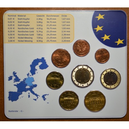 euroerme érme Németország 2005 \\"G\\" - 8 részes forgalmi sor (BU)