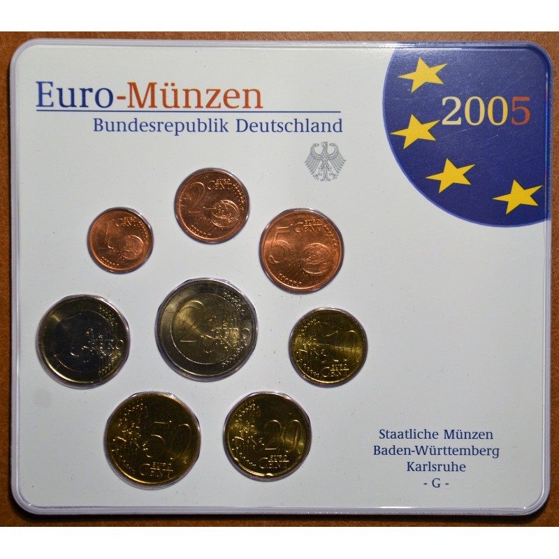 euroerme érme Németország 2005 \\"G\\" - 8 részes forgalmi sor (BU)