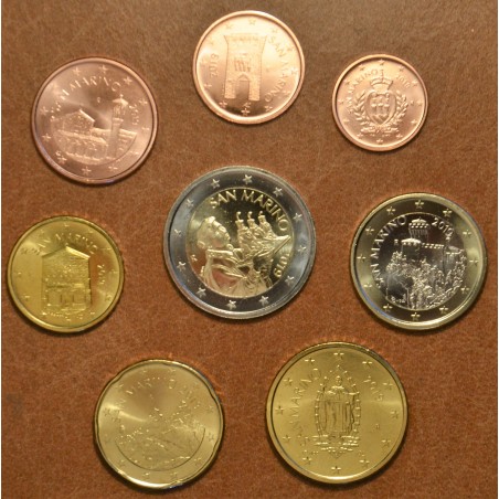 eurocoin eurocoins San Marino 2019 set with new design of coins (UNC)