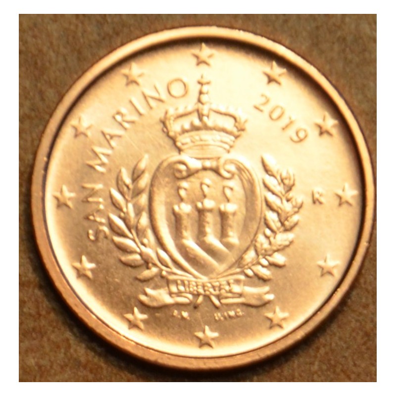 Euromince mince 1 cent San Marino 2019 - Nový design (UNC)