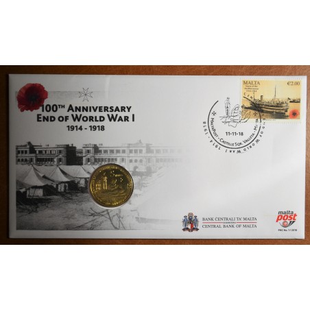 euroerme érme 5 Euro Malta 2014 - Az első világháború (UNC)
