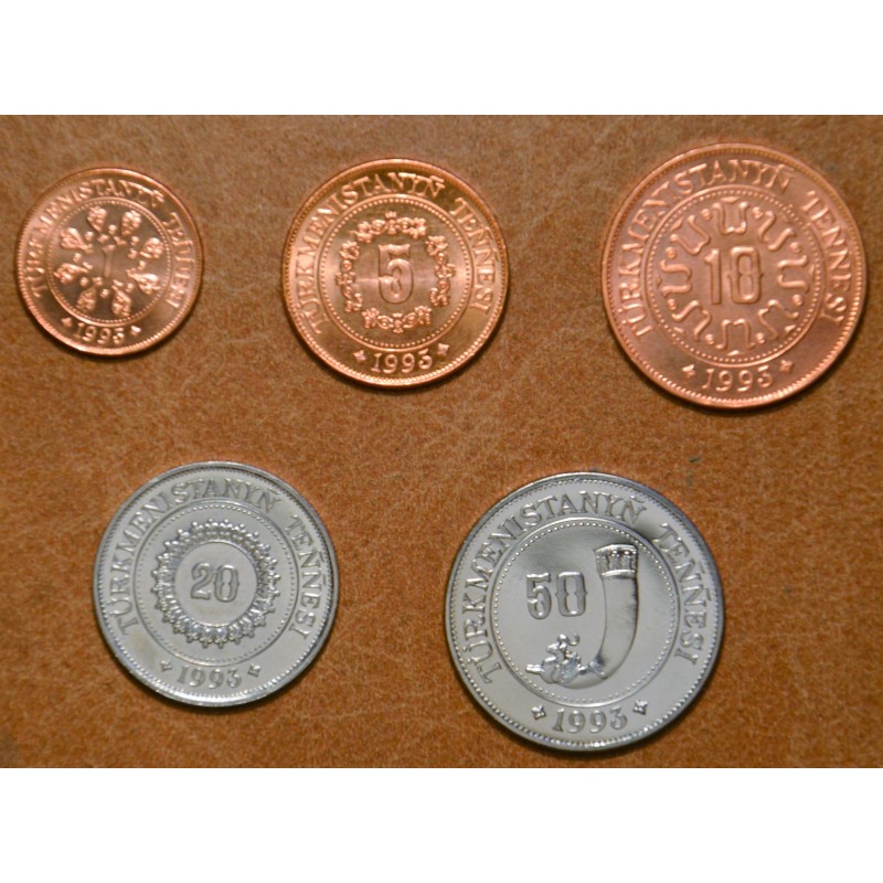 eurocoin eurocoins Turkmenistan 5 coins 1993 (UNC)