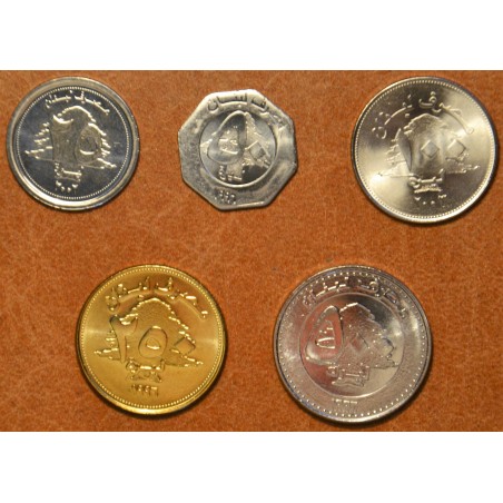eurocoin eurocoins Lebanon 5 coins 1995-2003 (UNC)