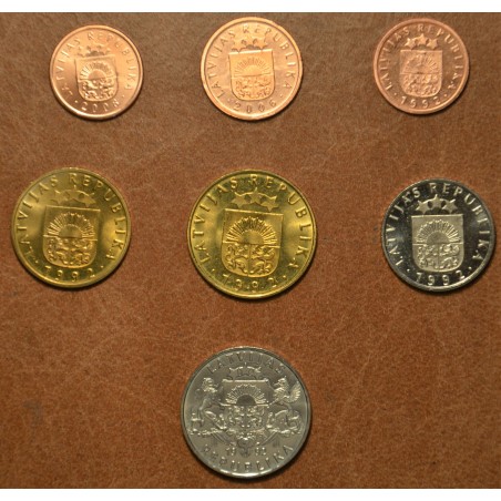 euroerme érme Lettország 7 érme 1992-2006 (UNC)