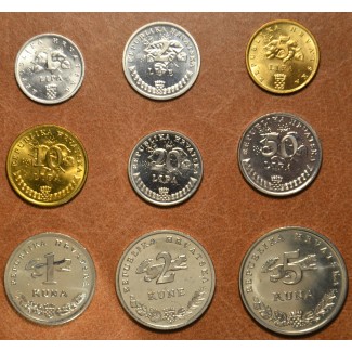 Euromince mince Chorvátsko 9 mincí 1993 (UNC)