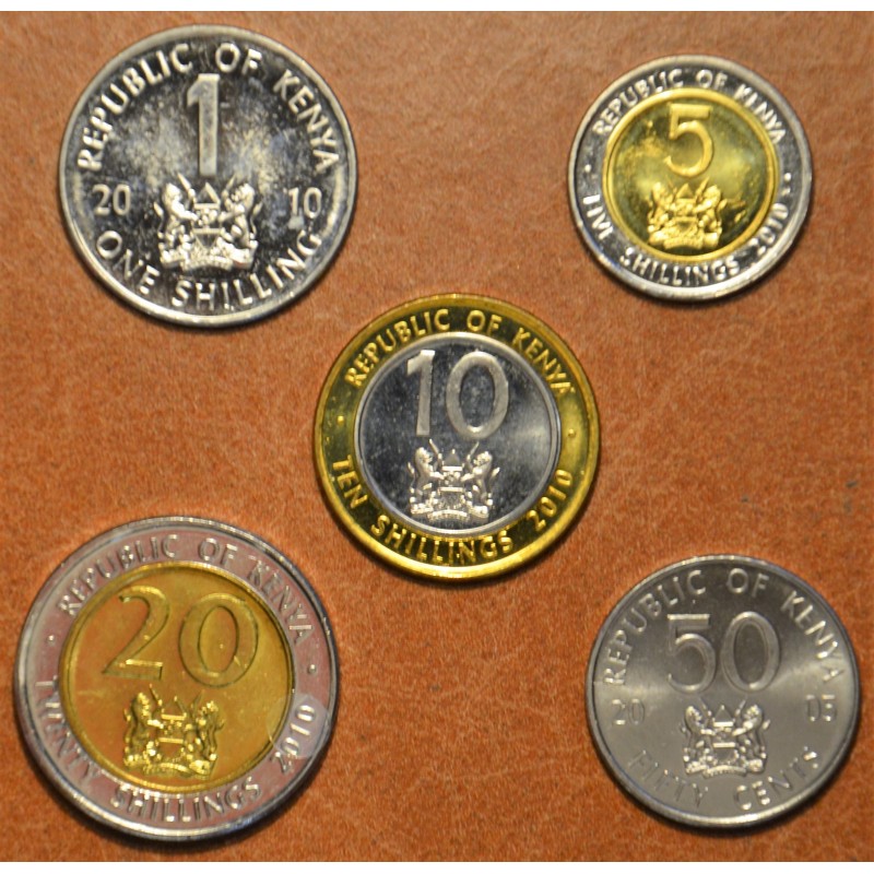 eurocoin eurocoins Kenya 5 coins 2005-2010 (UNC)