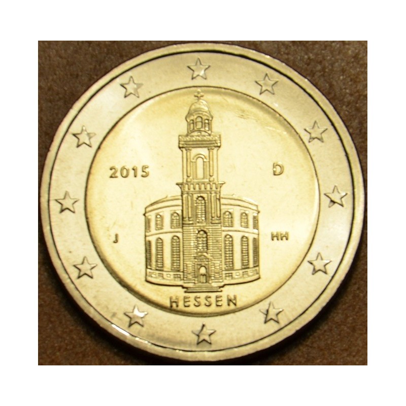 Euromince mince 2 Euro Nemecko 2015  \\"D\\" Hessen: kostoľ sv. Pav...
