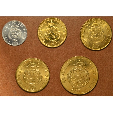eurocoin eurocoins Costa Rica 5 coins 2007-2008 (UNC)