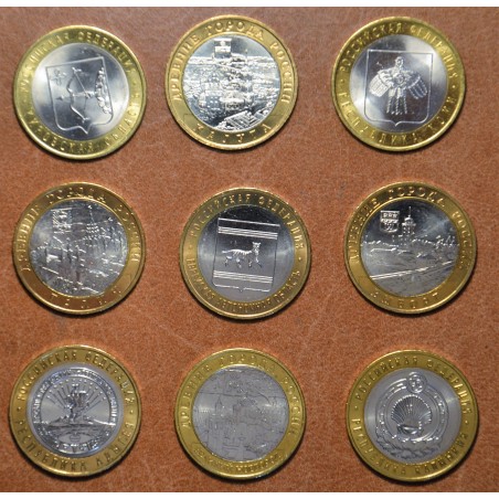 eurocoin eurocoins Russia 9x 10 Rubles 2009 (UNC)