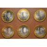 Euromince mince Rusko 6x 10 Rubľov 2008 (UNC)