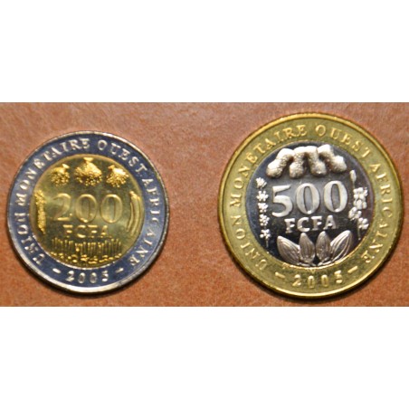 eurocoin eurocoins West African CFA franc 2 coins 2005 (UNC)
