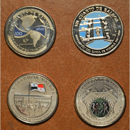 Euromince mince Panama 4x 1/4 balboa 2016 (UNC)