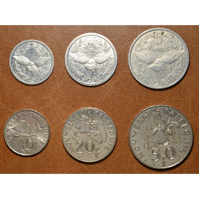 eurocoin eurocoins New Caledonia 6 coins mix of years (VF-UNC)