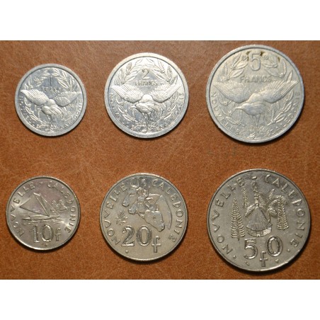 eurocoin eurocoins New Caledonia 6 coins mix of years (VF-UNC)