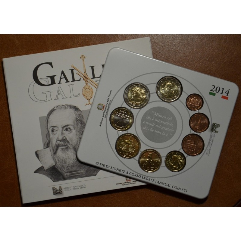 eurocoin eurocoins Italy 2014 set with commemorative 2 Euro coin (BU)