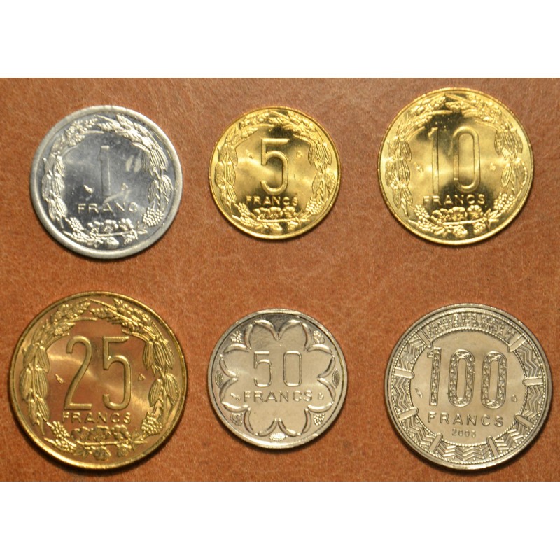 Euromince mince Stredooafrický frank 6 mincí 2003 (UNC)