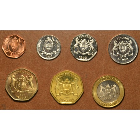 Euromince mince Botswana 7 mincí 1998-2004 (UNC)