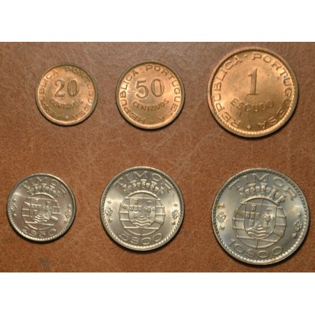 Euromince mince Timor 6 mincí 1970 (VF / bodky)