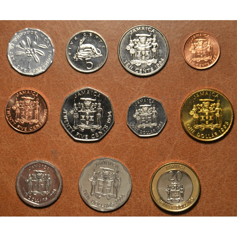 Euromince mince Jamajka 11 mincí 1990-2001 (UNC)