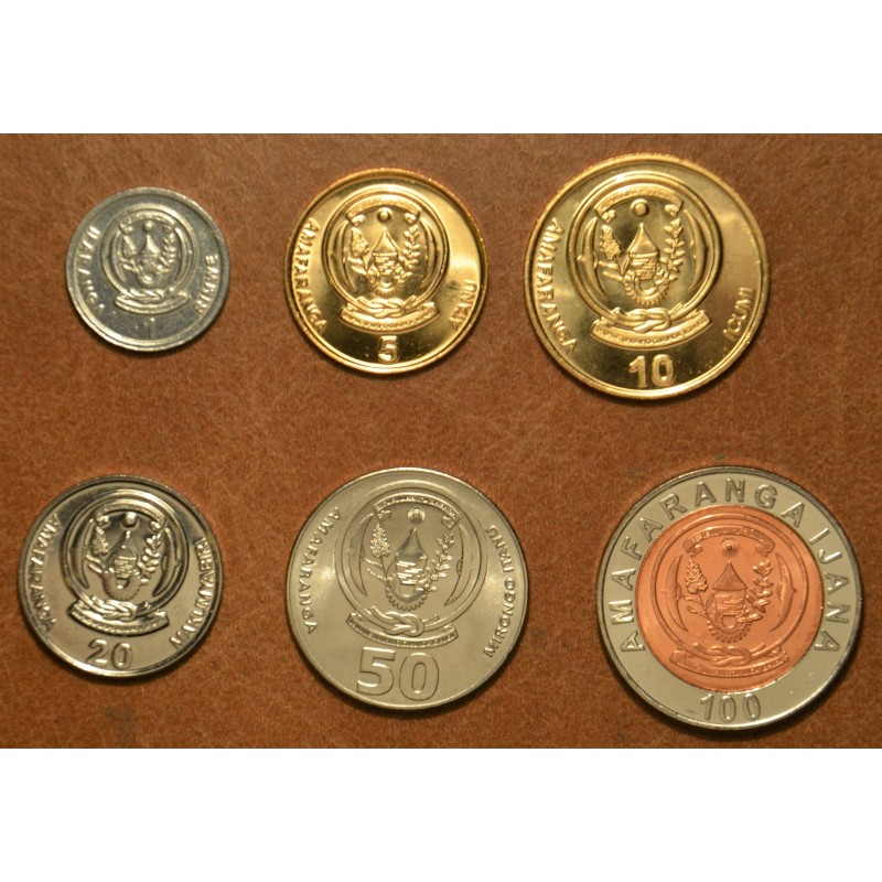 eurocoin eurocoins Rwanda 6 coins 2003-2007 (UNC)