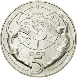 Euromince mince 5 Euro San Marino 2007 - Pari opportunita (BU)
