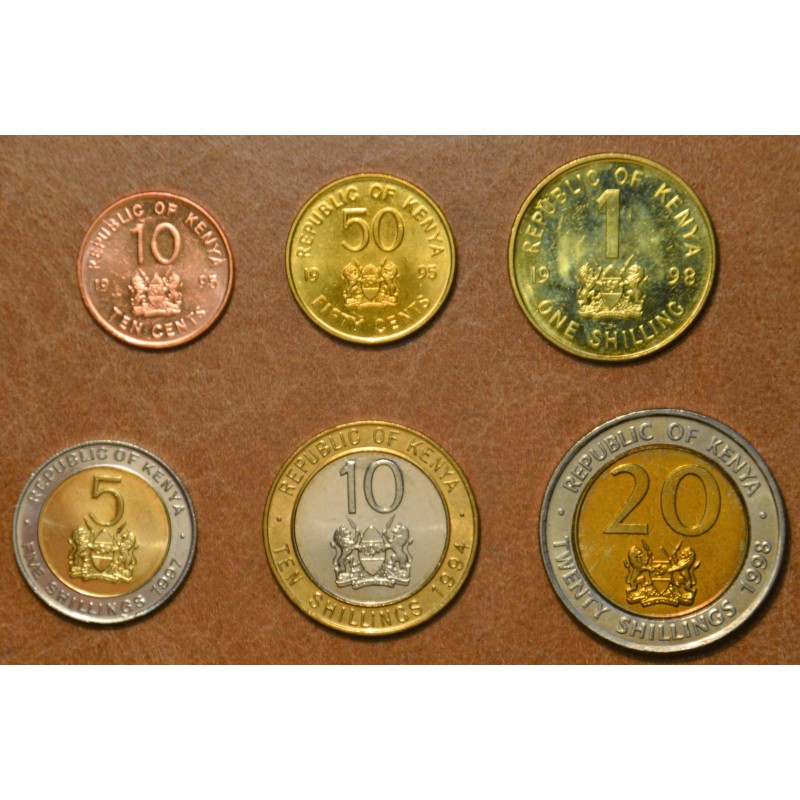 eurocoin eurocoins Kenya 6 coins 1994-1998 (UNC)