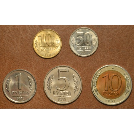 eurocoin eurocoins Russia 5 coins 1991 (UNC)