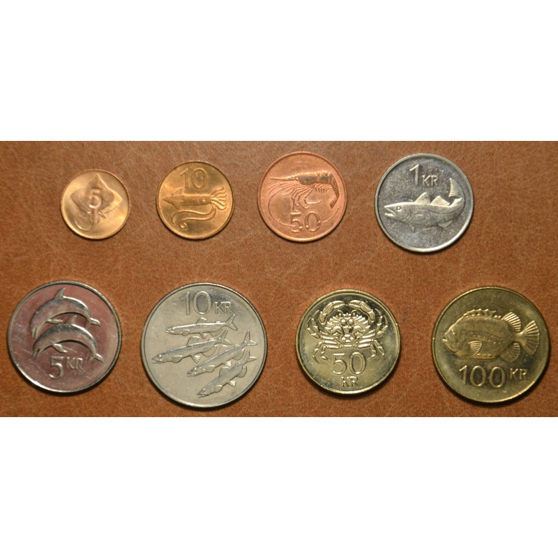 eurocoin eurocoins Iceland 8 coins 1981-2011 (UNC)