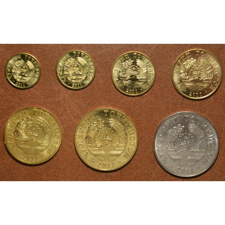 Euromince mince Tadžikistan 7 mincí 2011 (UNC)