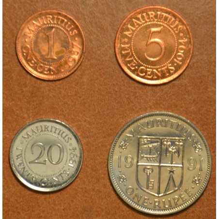 Euromince mince Maurícius 4 mince 1987-1994 (UNC)