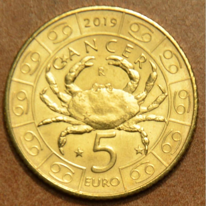eurocoin eurocoins 5 Euro San Marino 2019 Zodiac: Cancer (UNC)