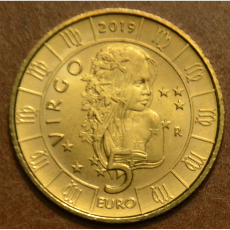 euroerme érme 5 Euro San Marino 2019 Zodiac: Szűz (UNC)
