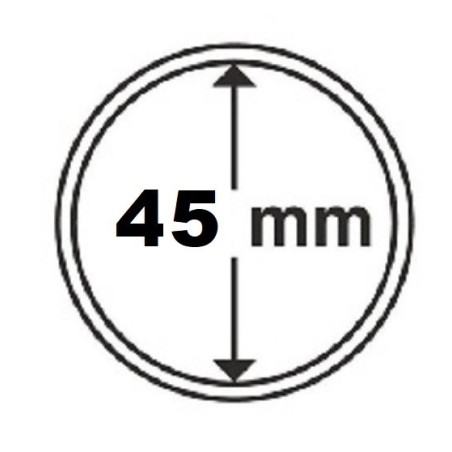 Euromince mince 45 mm Leuchtturm kapsula (10 ks)