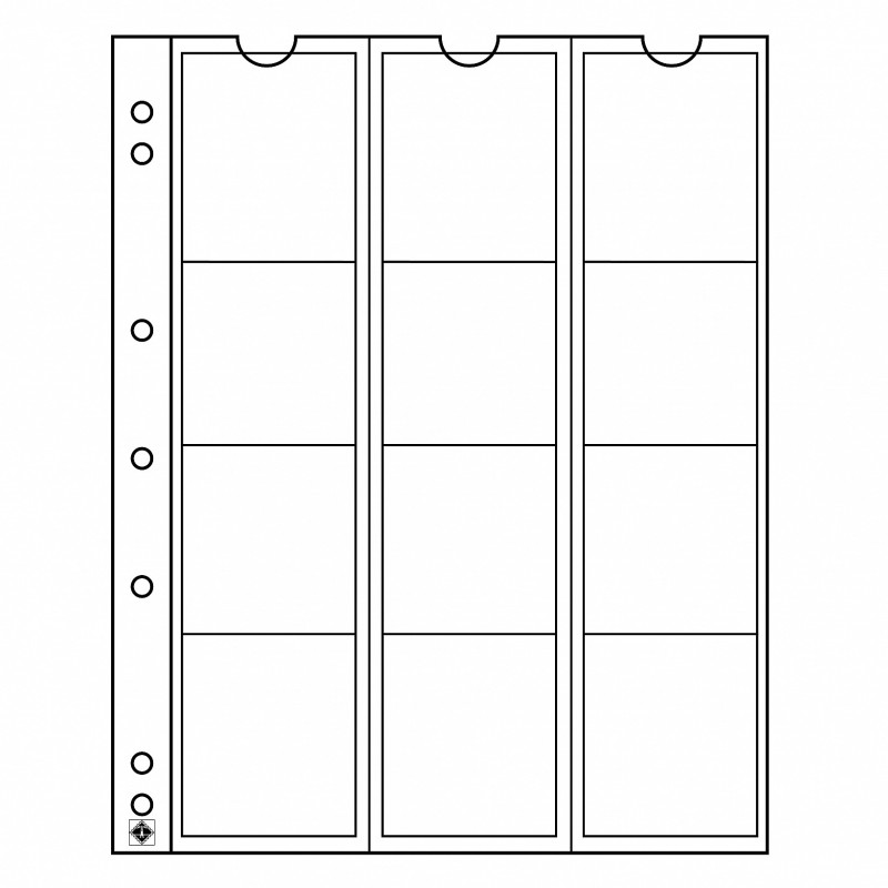 Euromince mince 5 listov do albumov Leuchtturm NUMIS do 44 mm
