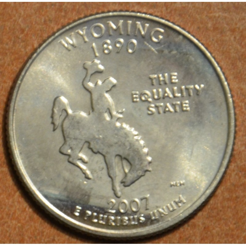eurocoin eurocoins 25 cent USA 2007 Wyoming \\"D\\" (UNC)