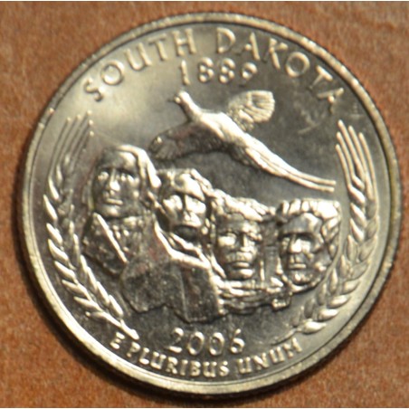 eurocoin eurocoins 25 cent USA 2006 South Dakota \\"D\\" (UNC)