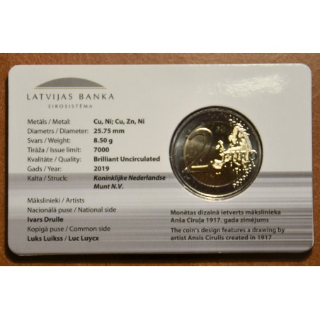 eurocoin eurocoins 2 Euro Latvia 2019 - Rising sun (BU)