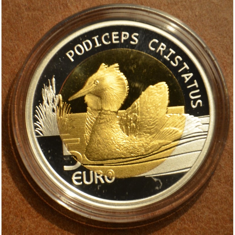 eurocoin eurocoins 5 Euro Luxembourg 2019 - Podiceps cristatus (Proof)